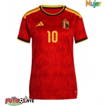 Camiseta Bélgica Leandro Trossard #10 Primera Equipación para mujer Mundial 2026 manga corta